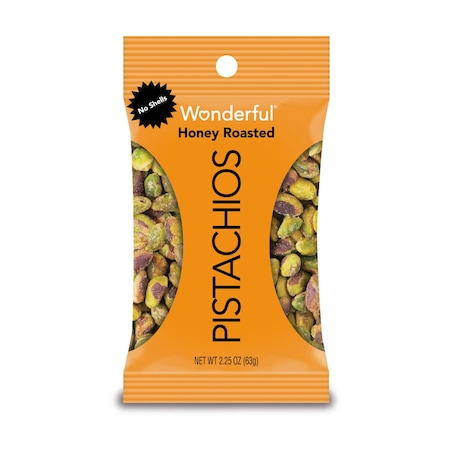 Wonderful Wonderful Honey Roasted Pistachios 2.25 oz Bagged 703039